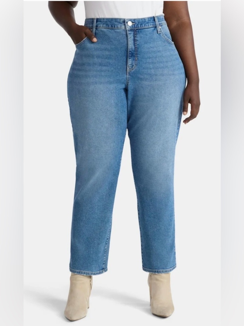 Terra & Sky Women's Plus Size Straight High Rise Jeans/ Size: 26W/ NWT